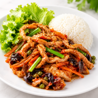 135. Мясо веревочкой с рисом ⻥⾹⾁丝盖饭 135. Мясо веревочкой с рисом ⻥⾹⾁丝盖饭