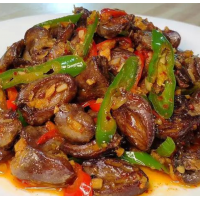 104. Жареное куриное  сердце острое 辣炒鸡心